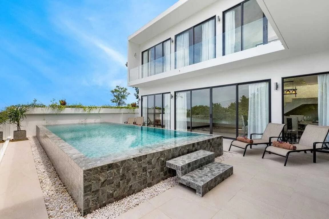 Villa de luxe 4 chambres avec piscine privée à louer à Layan, Choeng Thale — Miniature 7