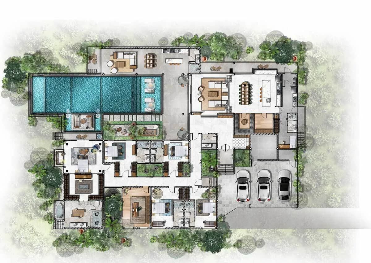 Villa moderne avec piscine 4 chambres à vendre à Bang Jo, Phuket — Miniature 2
