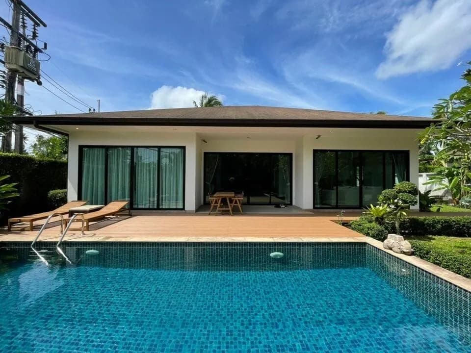 Belle villa tropicale avec piscine 3 chambres à louer, Layan, Phuket — Miniature 4