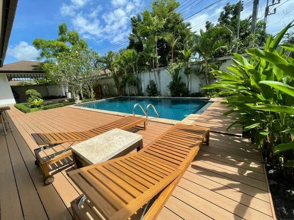 Belle villa tropicale avec piscine 3 chambres à louer, Layan, Phuket — Miniature 9