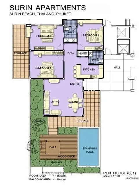 Penthouse 3 chambres avec piscine privée à vendre à Choeng Thale, Phuket — Miniature 2
