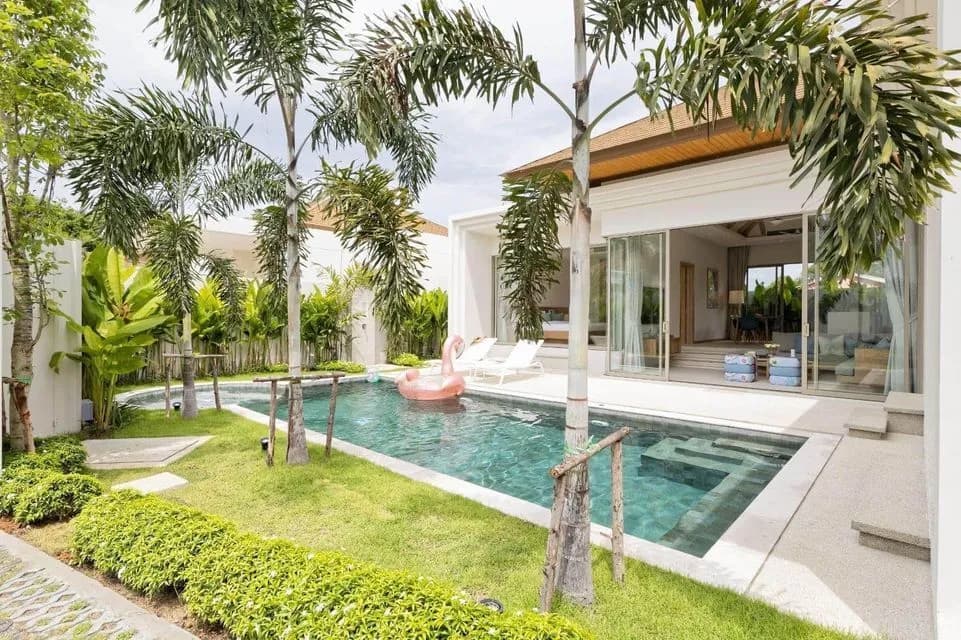 Trichada Tropical Pool Villa – 3 chambres avec piscine privée à louer à Choeng Thale — Miniature 11