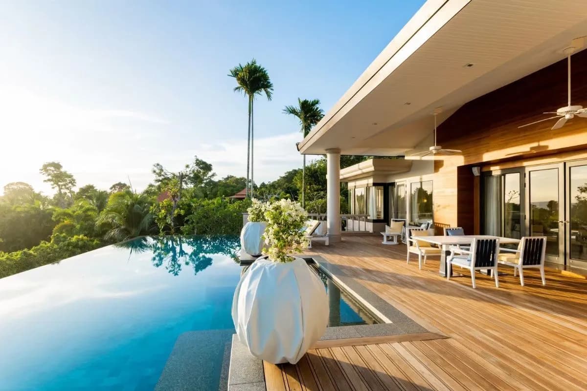 Superbe villa de luxe 3 chambres vue mer avec piscine privée à vendre à Choeng Thale, Phuket — Miniature 5