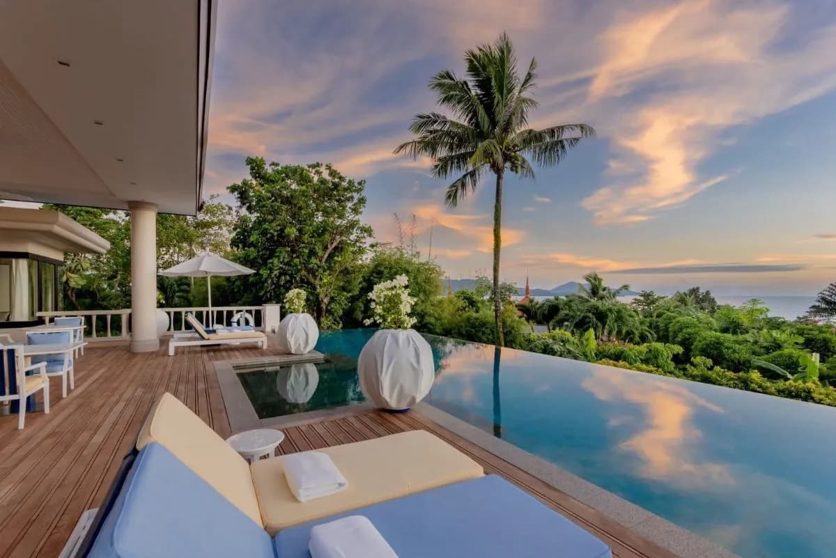 Superbe villa de luxe 3 chambres vue mer avec piscine privée à vendre à Choeng Thale, Phuket — Miniature 10