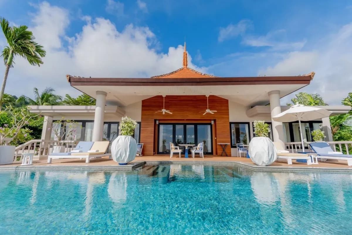 Superbe villa de luxe 3 chambres vue mer avec piscine privée à vendre à Choeng Thale, Phuket — Miniature 15