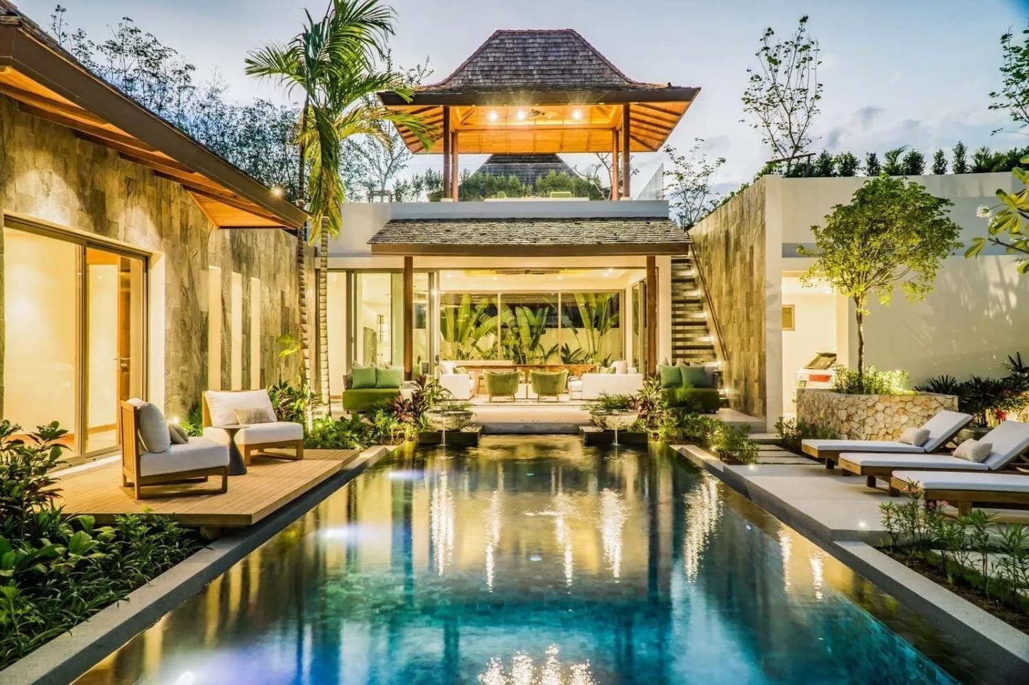 Garden Atlas Villa – 3+1 chambres avec piscine privée à louer à Choeng Thale — Miniature 19