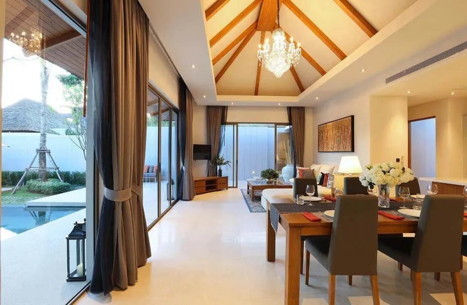 Luxueuse villa 4 chambres avec piscine privée en location annuelle à Anchan Hill, Choeng Thale — Miniature 2