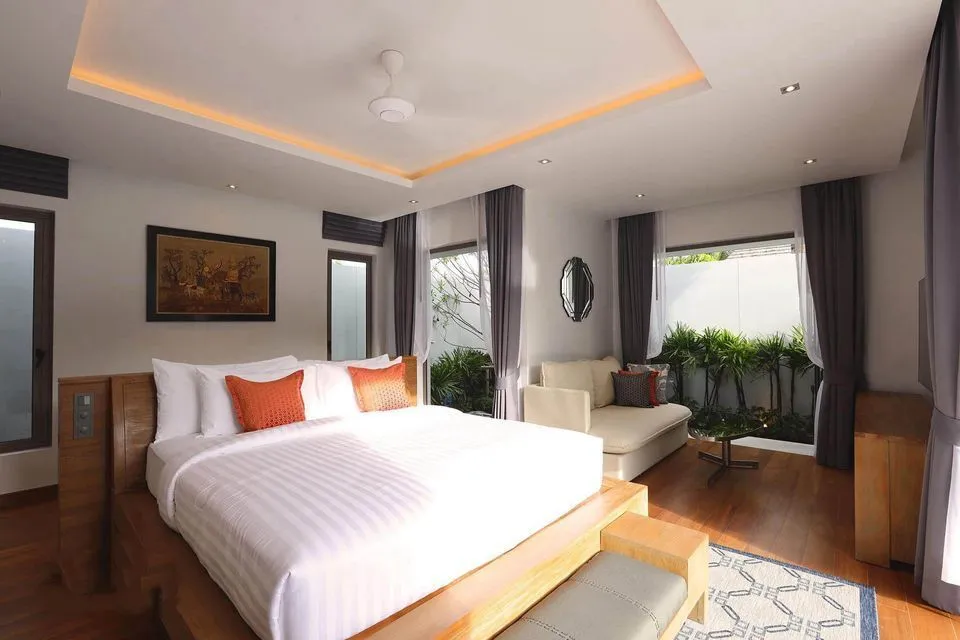Luxueuse villa 4 chambres avec piscine privée en location annuelle à Anchan Hill, Choeng Thale — Miniature 12