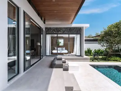 Botanica Modern Loft – Villa 3 chambres avec piscine privée à Choeng Thale