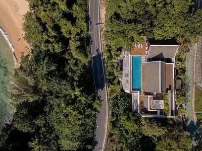 Élégante villa avec piscine 4 chambres vue mer à louer à Nai Thon